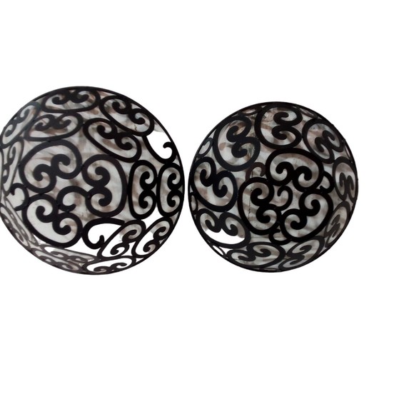 Beautiful Decorative Black Baskets Set Of 2 Heavy Duty Multi-use - Picture 3 of 16
